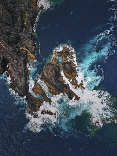 蓝色海滩航空摄影